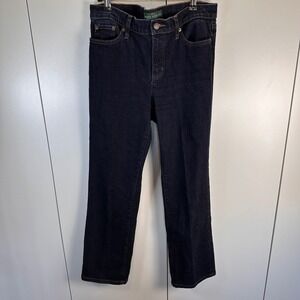 LRL Ralph Lauren Women's 6 Dark Wash Straight Leg Denim‎ Jeans Timeless Classic